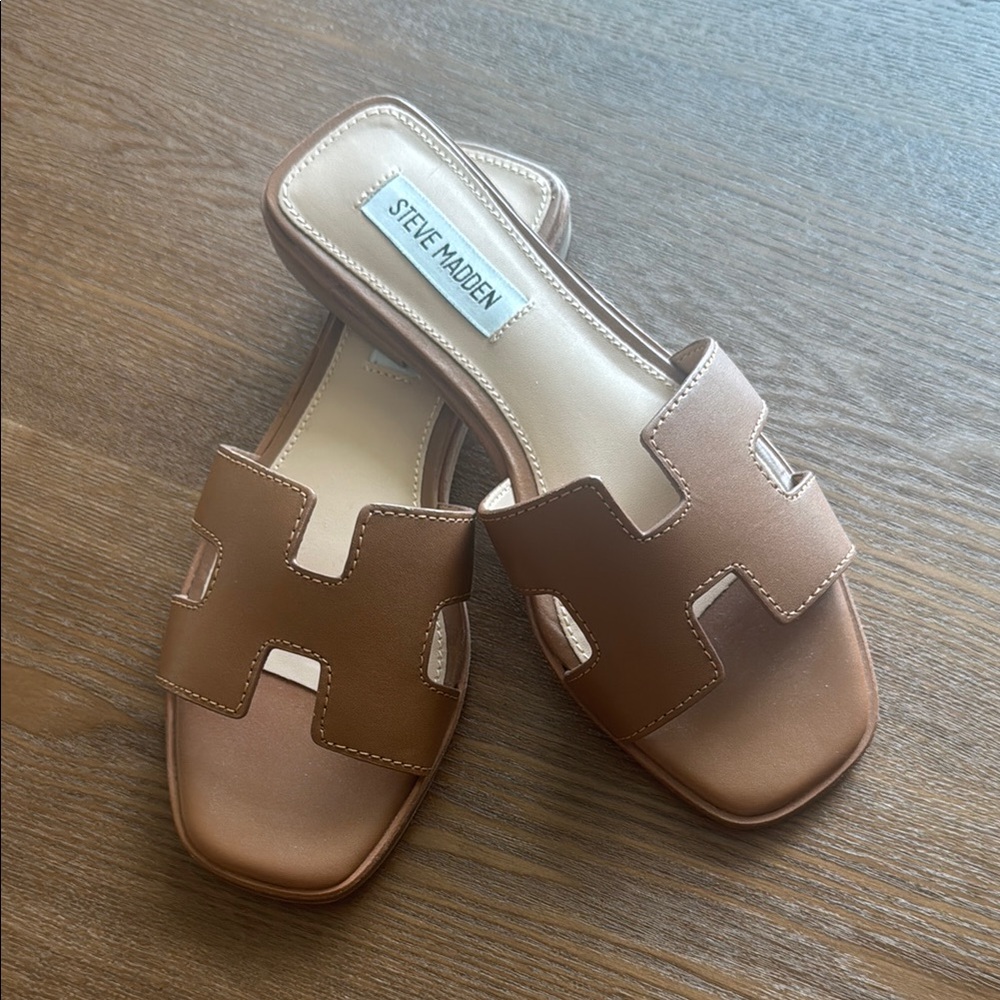 Steve Madden Brown Leather Sandals